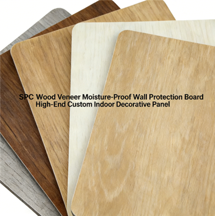 Star Hote SPC Veneer Kayu Kelembapan-Papan Pelindung Dinding Tahan Kulit PC-panel Dinding Tanpa Jahitan Panel Kristal Karbon Kelas Atas-Panel Dekoratif Dalam Ruangan Kustom